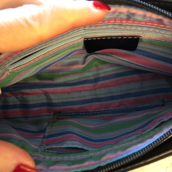 🤎 Cute Black/Ivory/Brown Fabric ‘Designer’ Purse - Picture 3 of 8